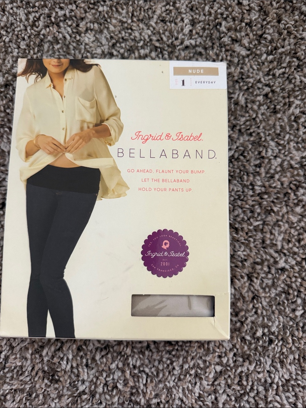 Ingrid & Isabel Bellaband Maternity Waistband - Black & Nude